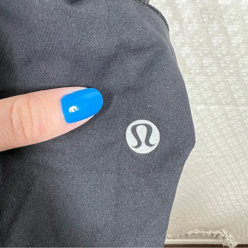 Lululemon Black High Rise Rib Mesh‎ Pocket Leggings